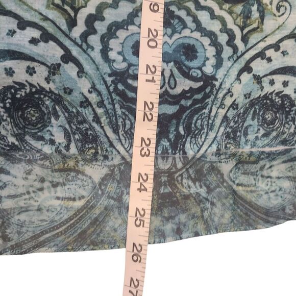 Time And True Top Boho Print Rhinestones Short Sleeves Lightweight Women… - Picture 7 of 11